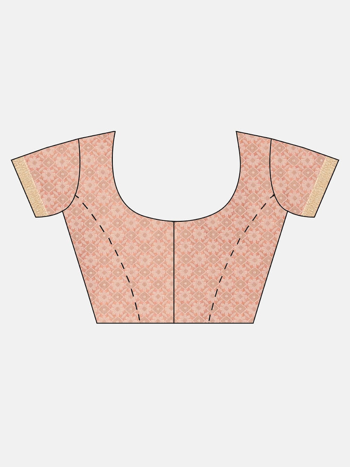 Neerus Pink Color Kora Fabric Saree