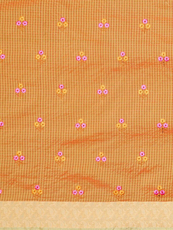 Neerus Amber Embroidered Saree With Blouse