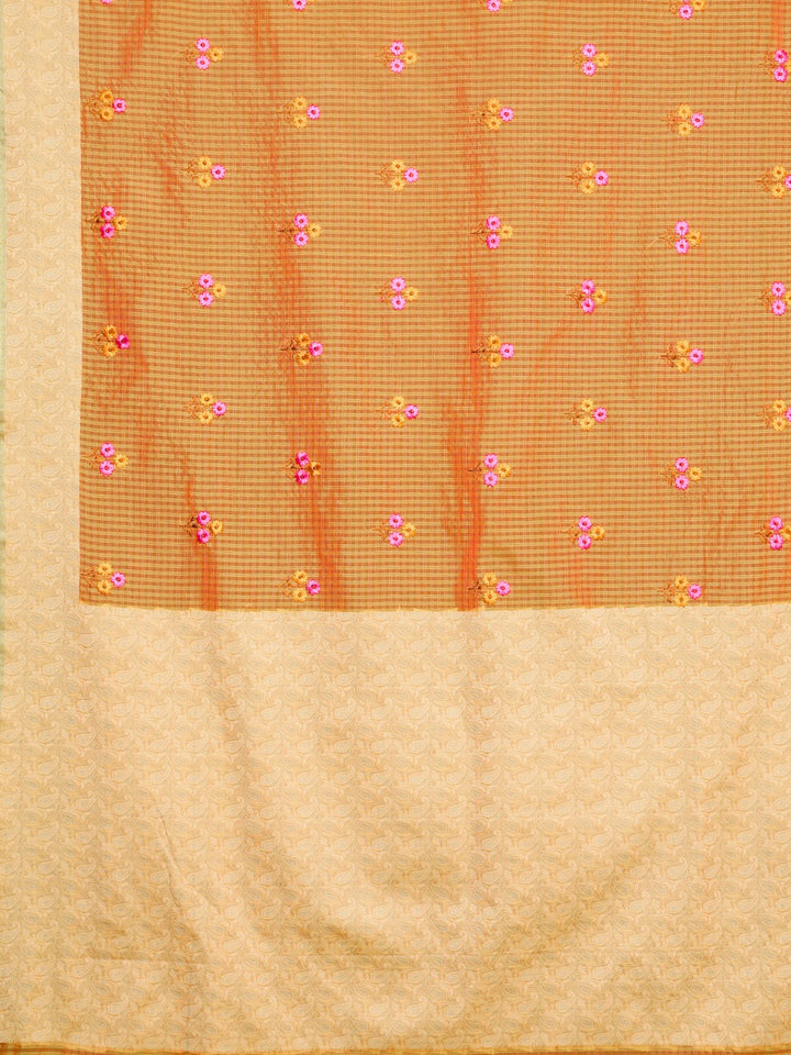 Neerus Amber Embroidered Saree With Blouse