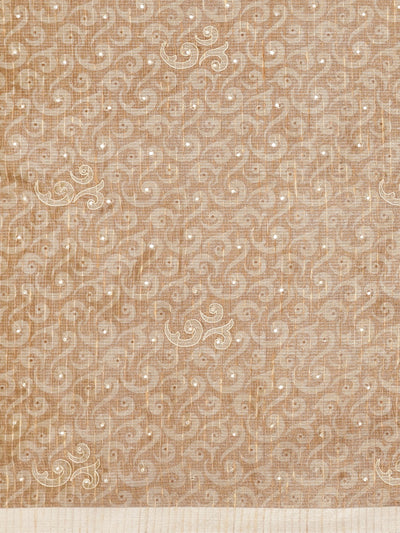 Neeru's Beige Woven Design Tissue Saree