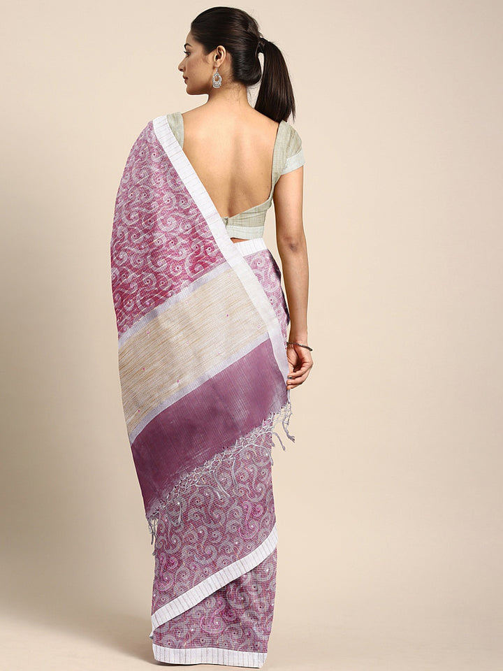 Neerus Pink Color Tissue Fabric Saree