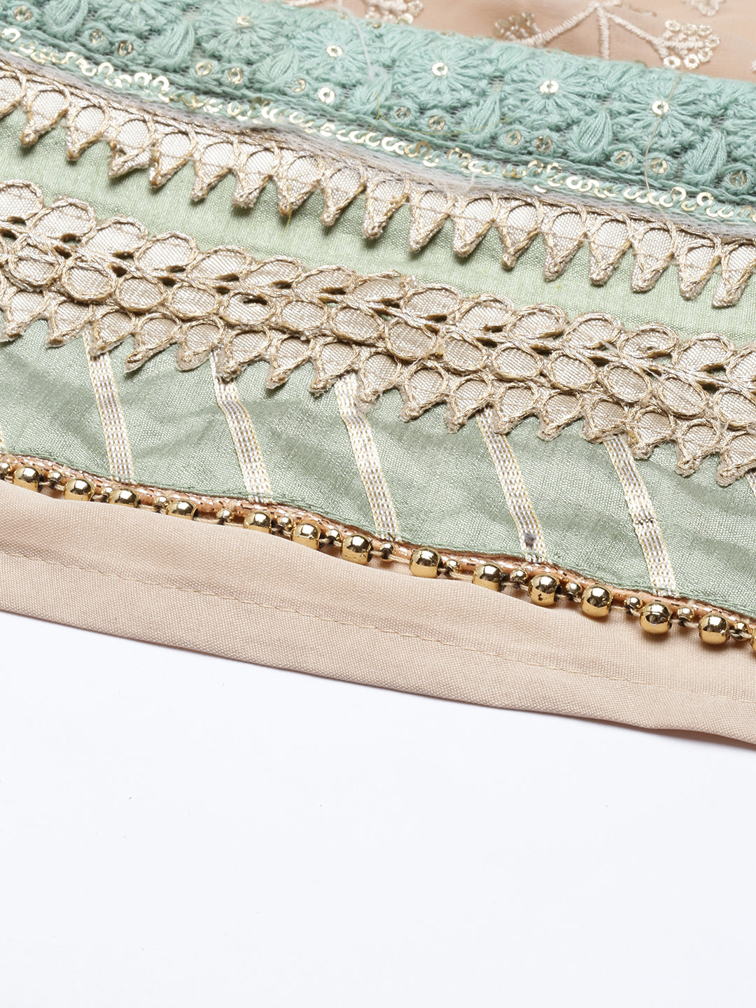 Neerus Pista Color Georgette Fabric Kurta Set