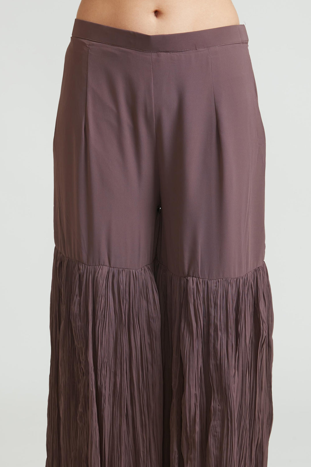 Neerus Purple georgette anarkali suit set - detail view 2