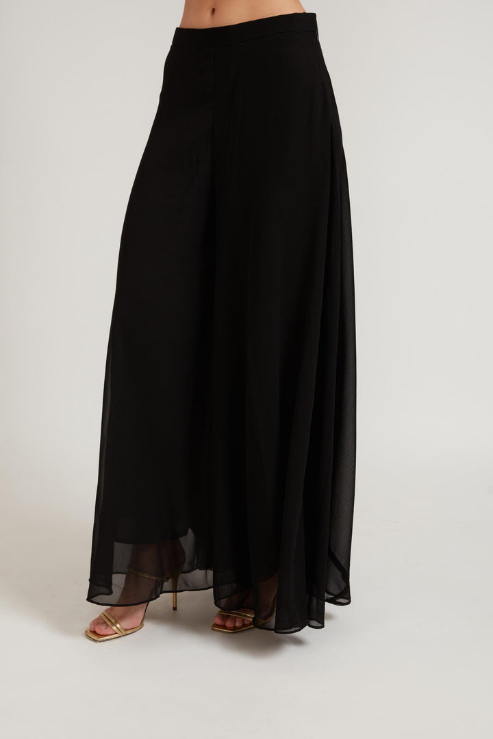 Neerus Black Color Georgette Fabric Suit Set