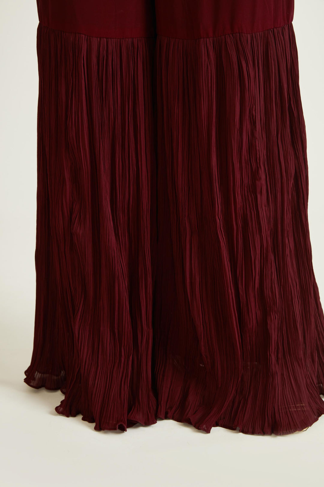 Neerus Maroon Georgette Embroidered Kurta Set - detail view 5