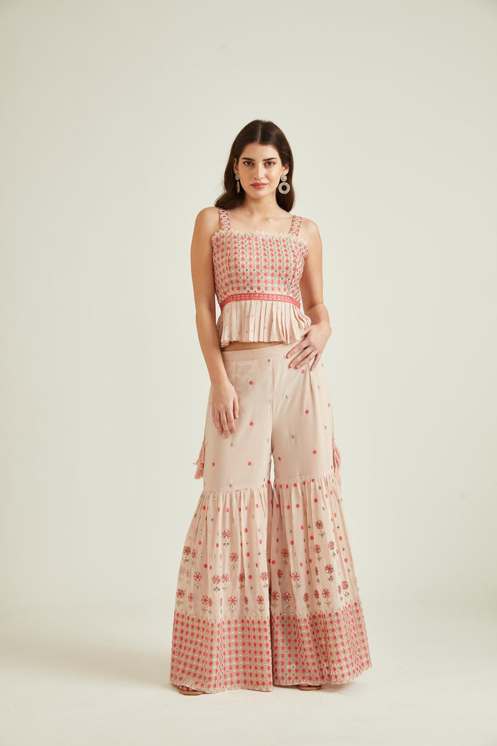 Neerus Onion Colour Georgette Fabric Suit