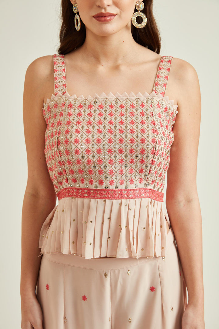 Neerus Onion Colour Georgette Fabric Suit