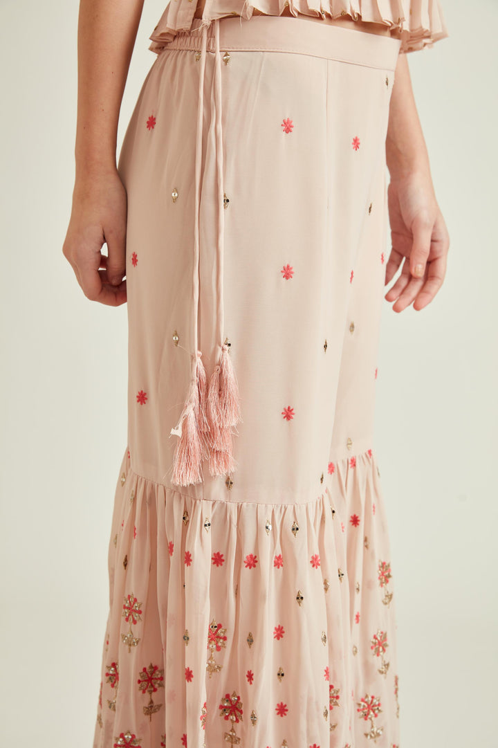 Neerus Onion Colour Georgette Fabric Suit