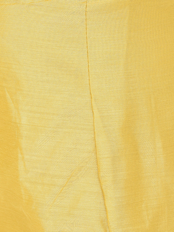 Neerus'S Yellow Color Chanderi Fabric Suit-Pant