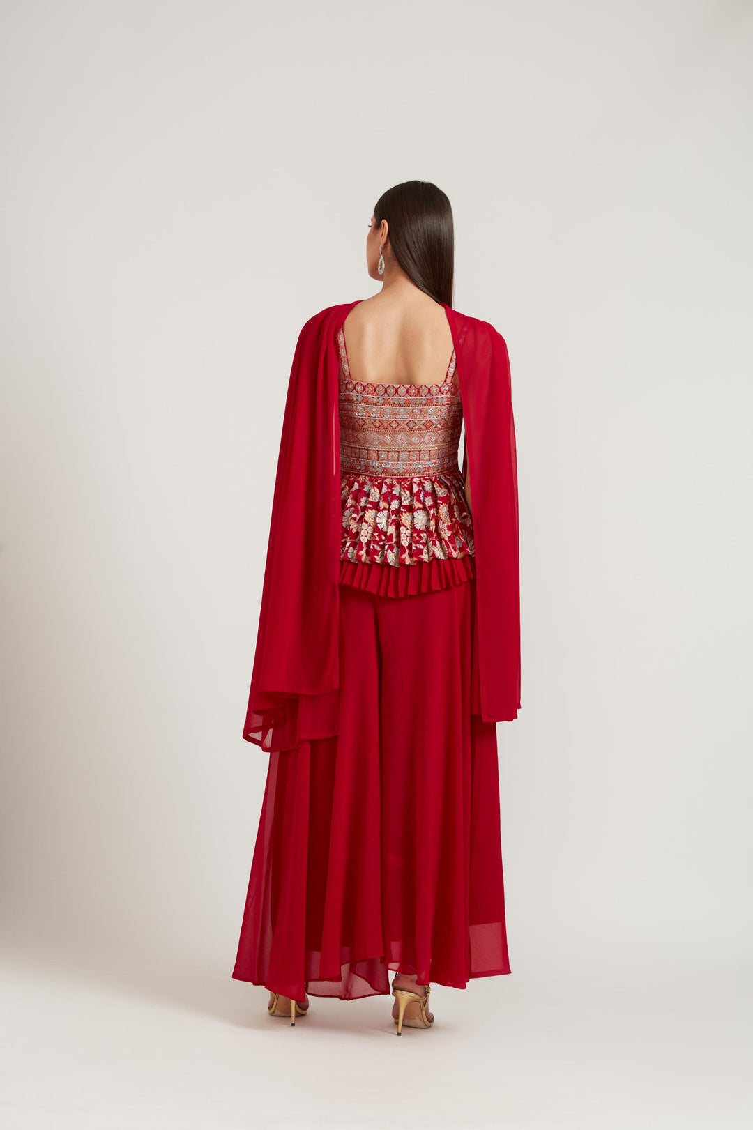 Neerus Rani Color Georgette Fabric Suit Set