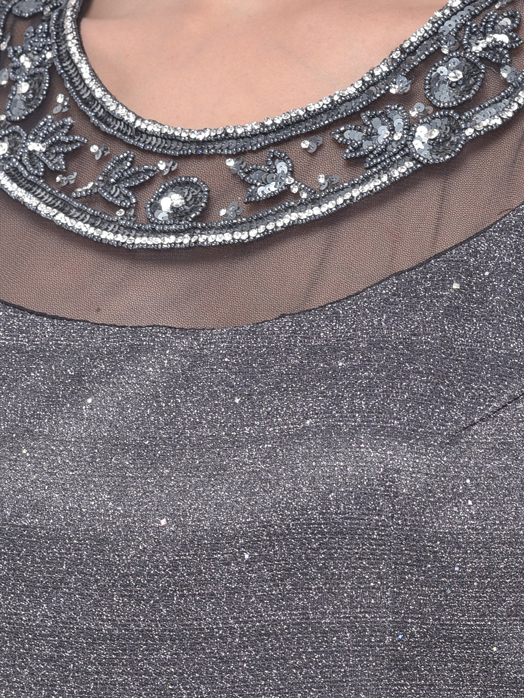 Neeru's Black Colour Lycra Fabric Gown