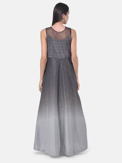 Neeru's Black Colour Lycra Fabric Gown