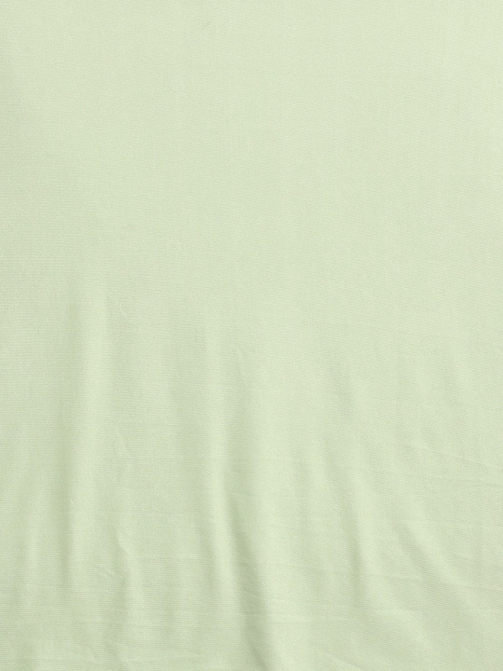 Neerus Green Solid Ready To Wear Saree With Blouse