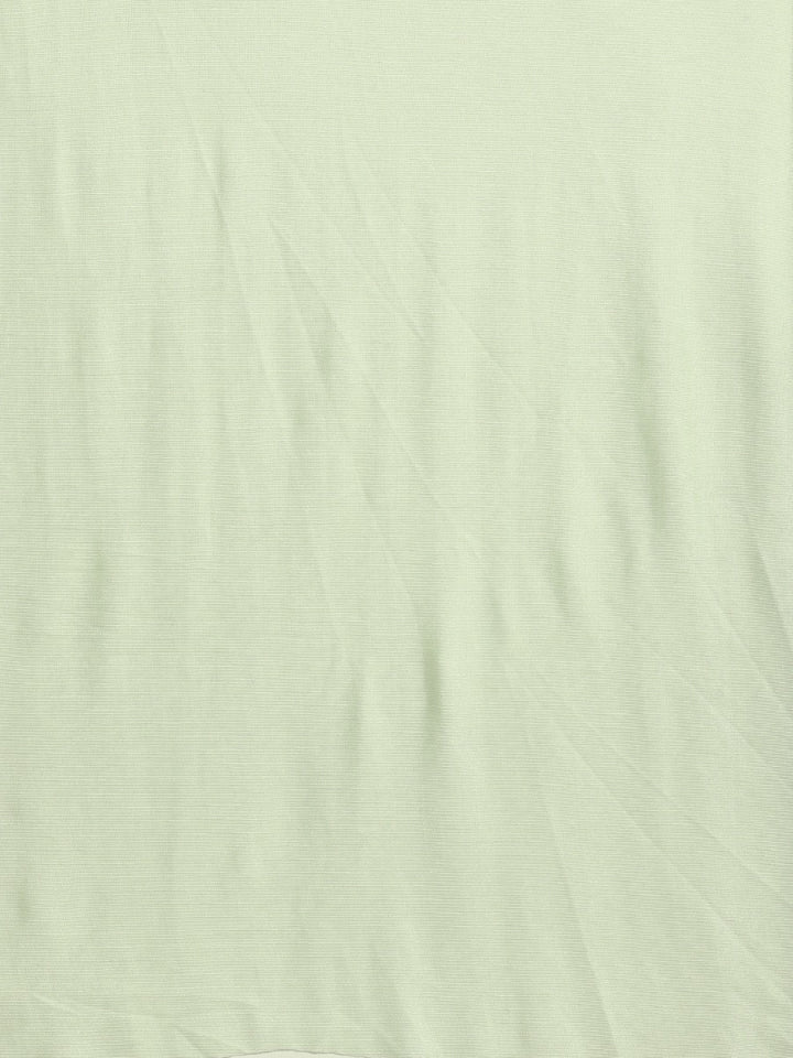 Neerus Green Solid Ready To Wear Saree With Blouse