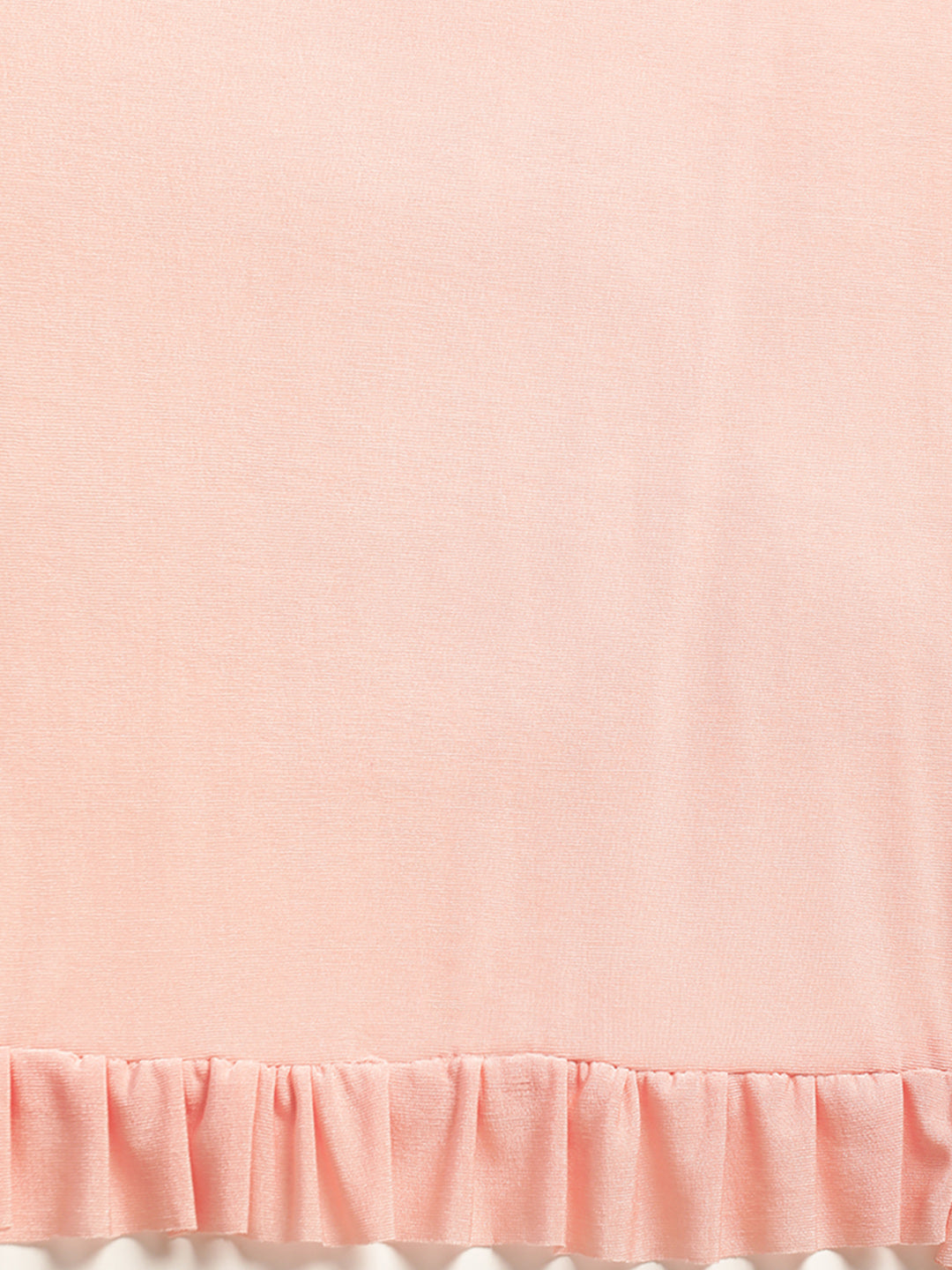 Neeru's Peach Solid Ready to Wear Saree With Blouse