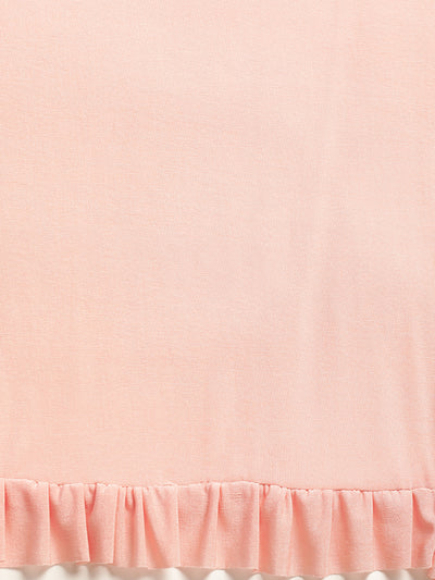 Neeru's Peach Solid Ready to Wear Saree With Blouse