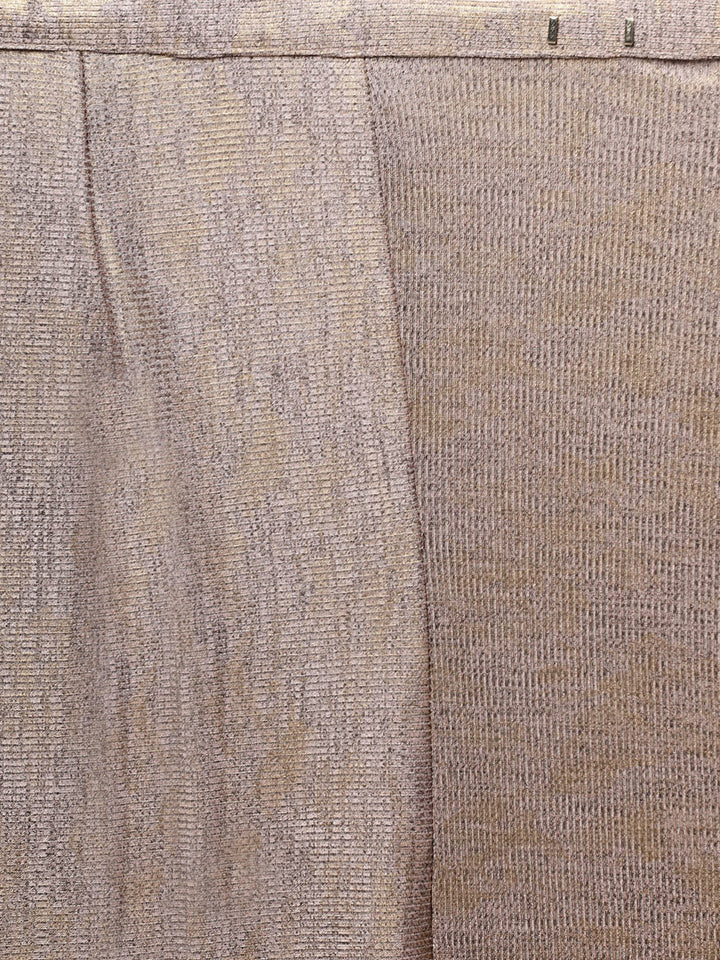 Neerus Pink Color Viscose Rayon Fabric Drape Saree With Stitched Blouse