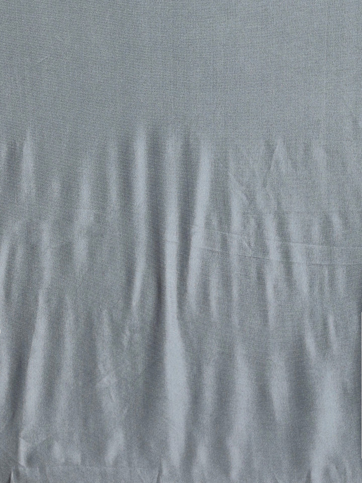 Neerus Grey Solid Ready To Wear Saree With Blouse