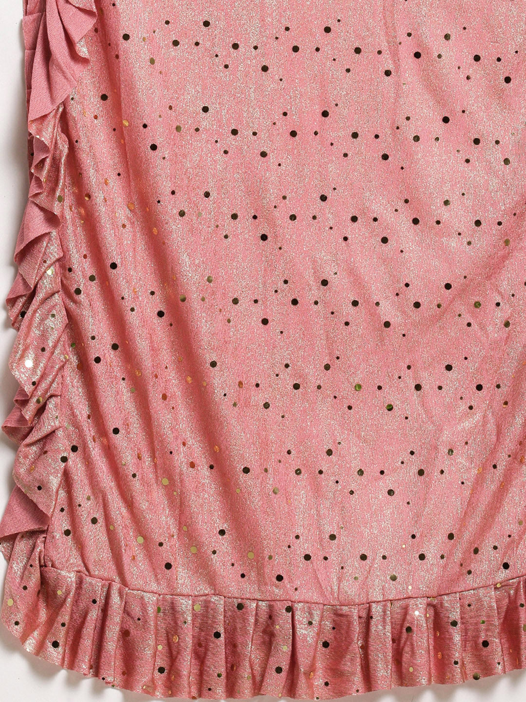 Neeru's Peach Color Lycra Fabric Drape Saree