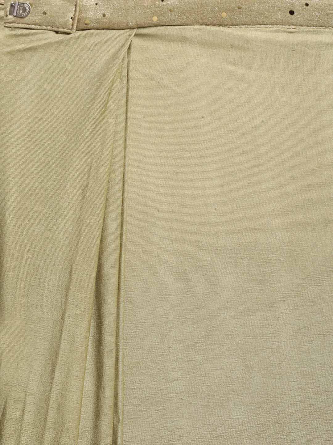 Neerus Olive Color Viscose Rayon Fabric Drape Saree With Stitched Blouse