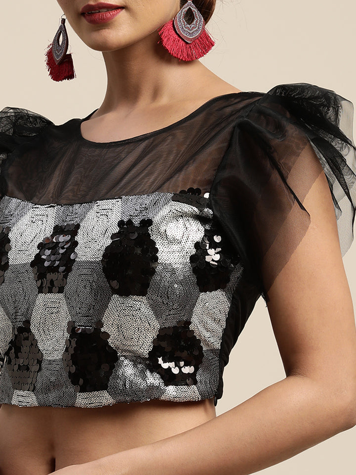 Neerus Red Solid Ready To Wear Saree With Blouse