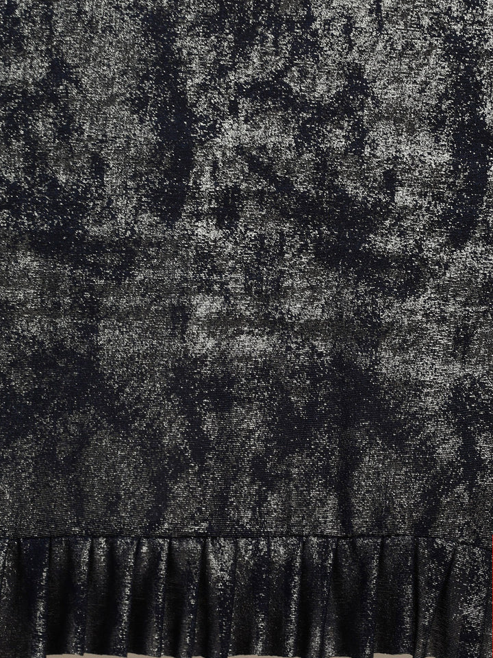 Neerus Blue Printed Ready To Wear Saree With Blouse