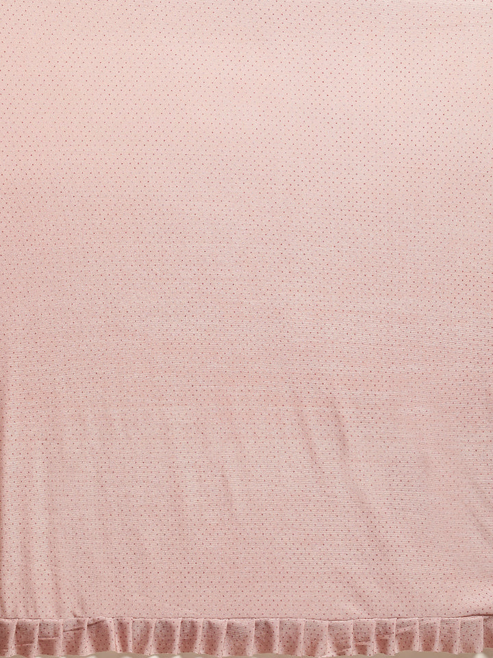 Neerus Peach Embellished Ready To Wear Saree With Blouse