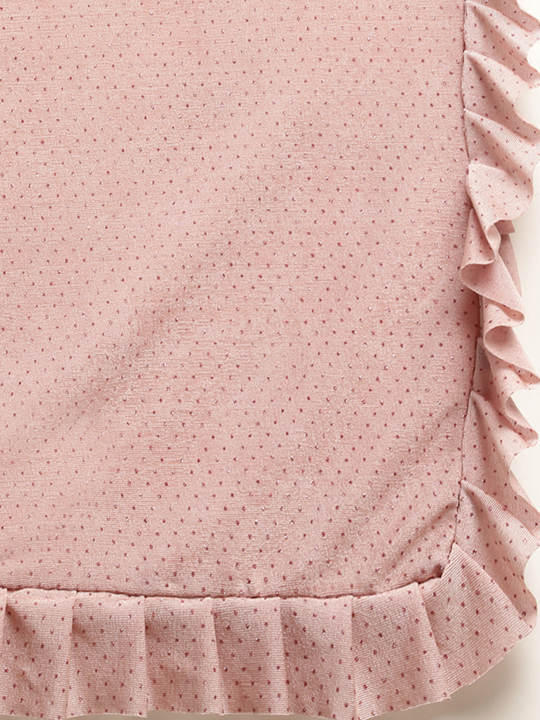 Neerus Peach Embellished Ready To Wear Saree With Blouse