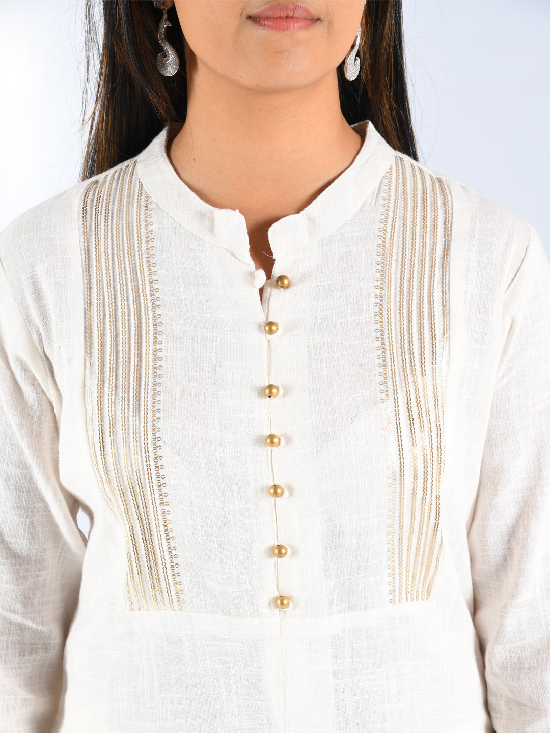 Neerus Pink rayon solid kurti - side view