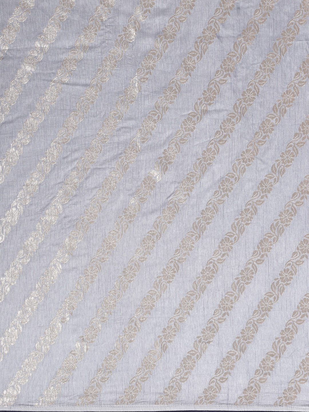 Neerus Blue Banarasi woven saree - side view