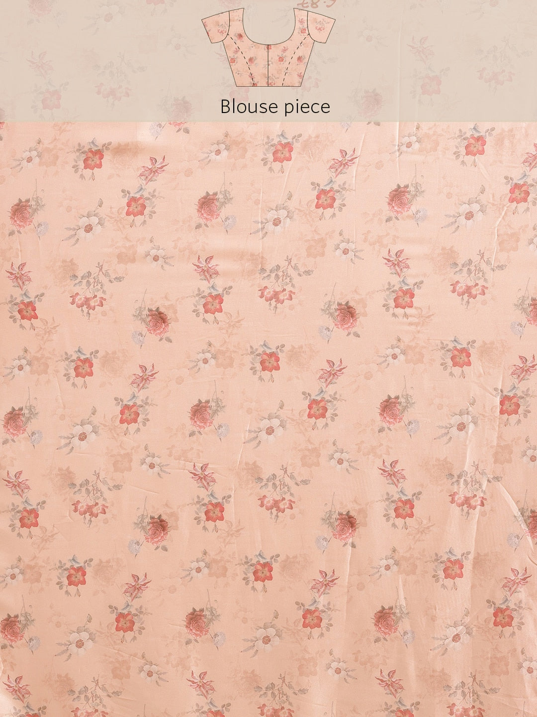 Neerus Orange Organza Saree - detail view 3