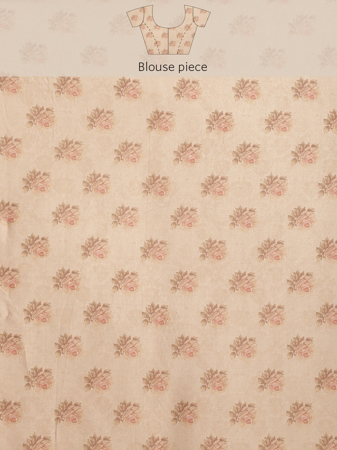 Neeru's Beige Color Organza Fabric Saree