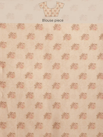 Neeru's Beige Color Organza Fabric Saree