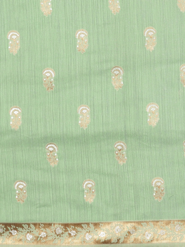 Neerus Green Color Banaras Fabric Saree