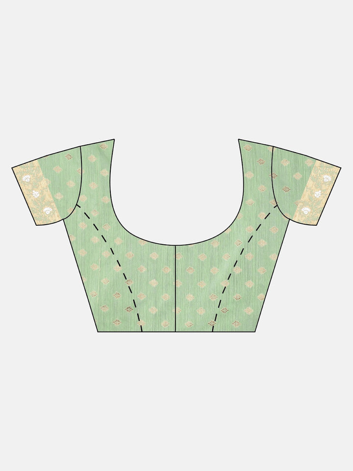 Neerus Green Color Banaras Fabric Saree