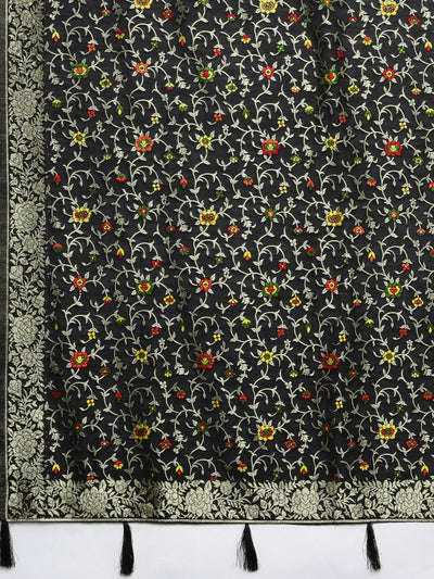 Neeru'S Black Color, Banaras Fabric Saree