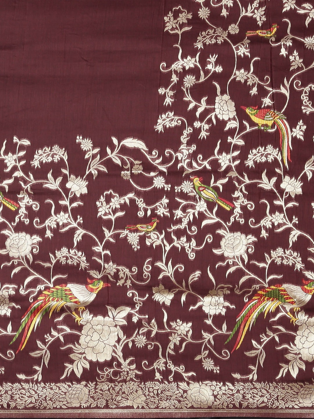 Neeru'S Maroon Color, Banaras Fabric Saree
