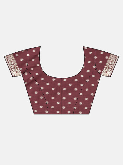 Neeru'S Maroon Color, Banaras Fabric Saree