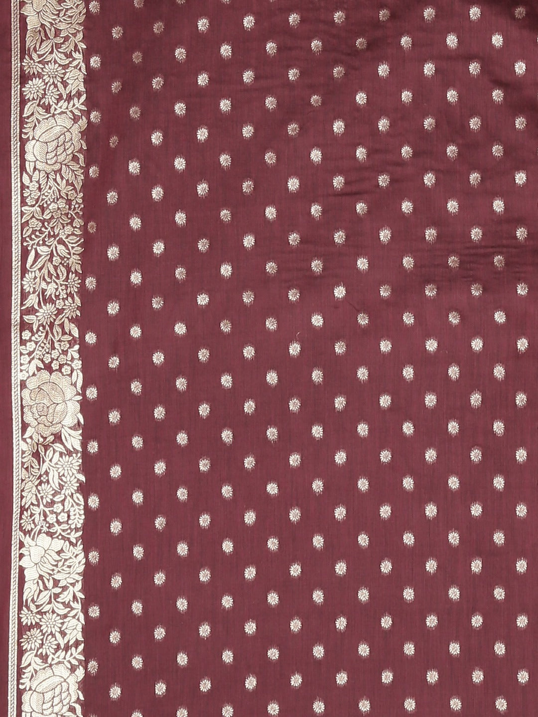 Neeru'S Maroon Color, Banaras Fabric Saree