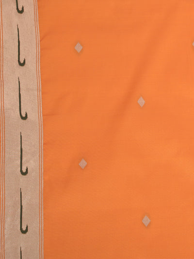 Neeru's Orange Printed Saree With Blouse