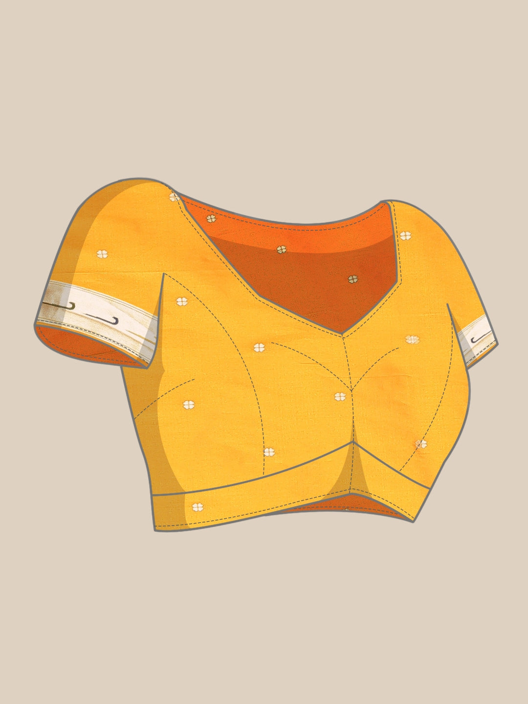 Neeru's Yellow Color Banaras Fabric Saree