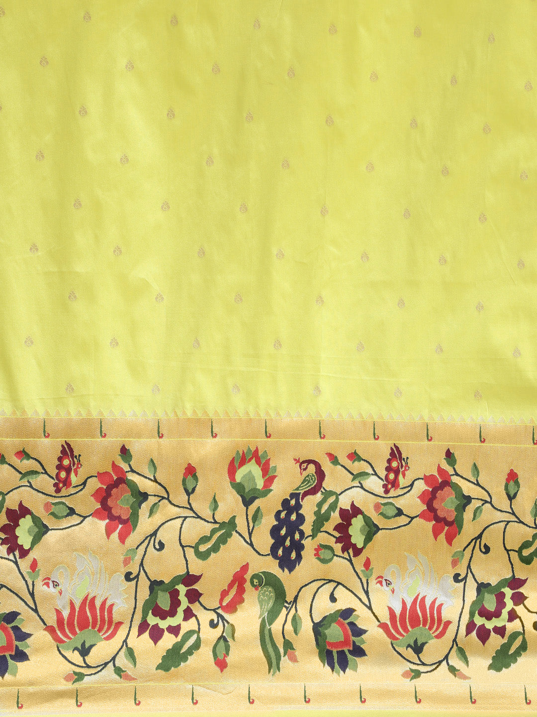 Neerus Green Banarasi woven saree - side view