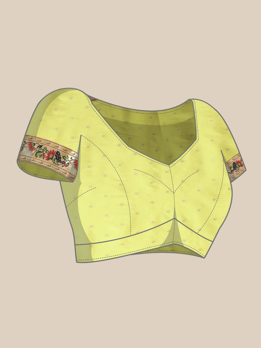 Neerus Green Banarasi woven saree - detail view 2