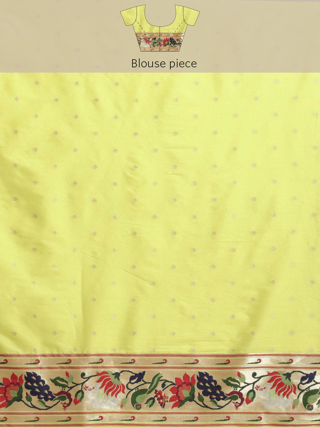 Neerus Green Banarasi woven saree - detail view 3