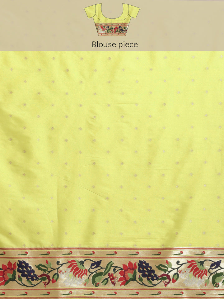 Neerus Green Banarasi woven saree - detail view 3