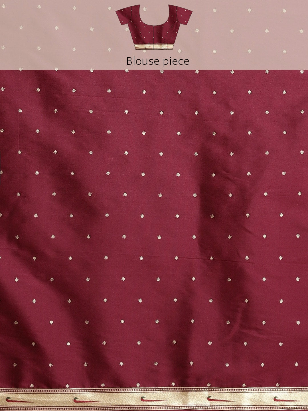 Neerus Wine Color Banaras Fabric Saree