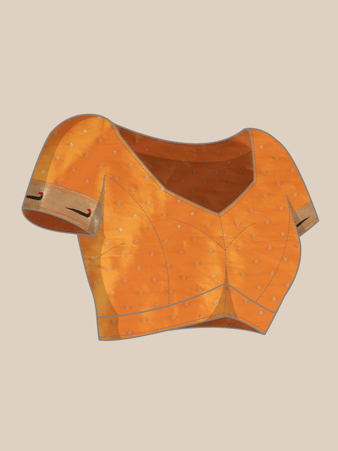 Neerus Mustard Color Banaras Fabric Saree