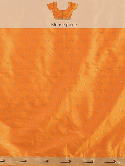 Neeru's mustard color, banaras fabric saree