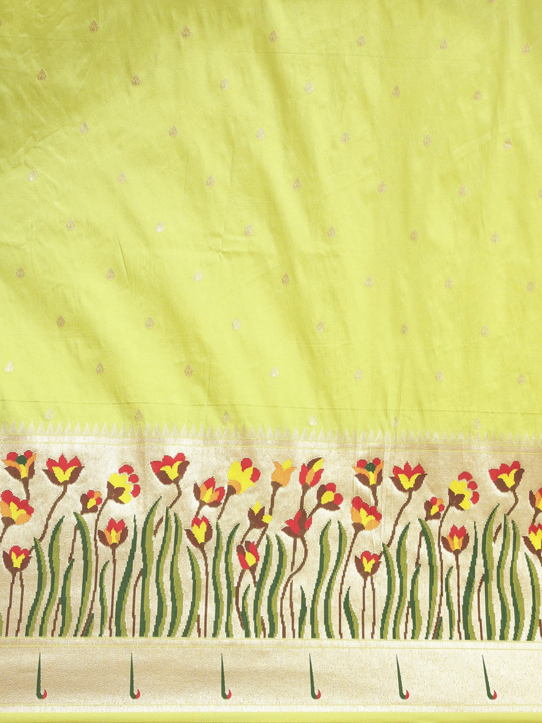 Neeru's Pista Green Color Banaras Fabric Saree