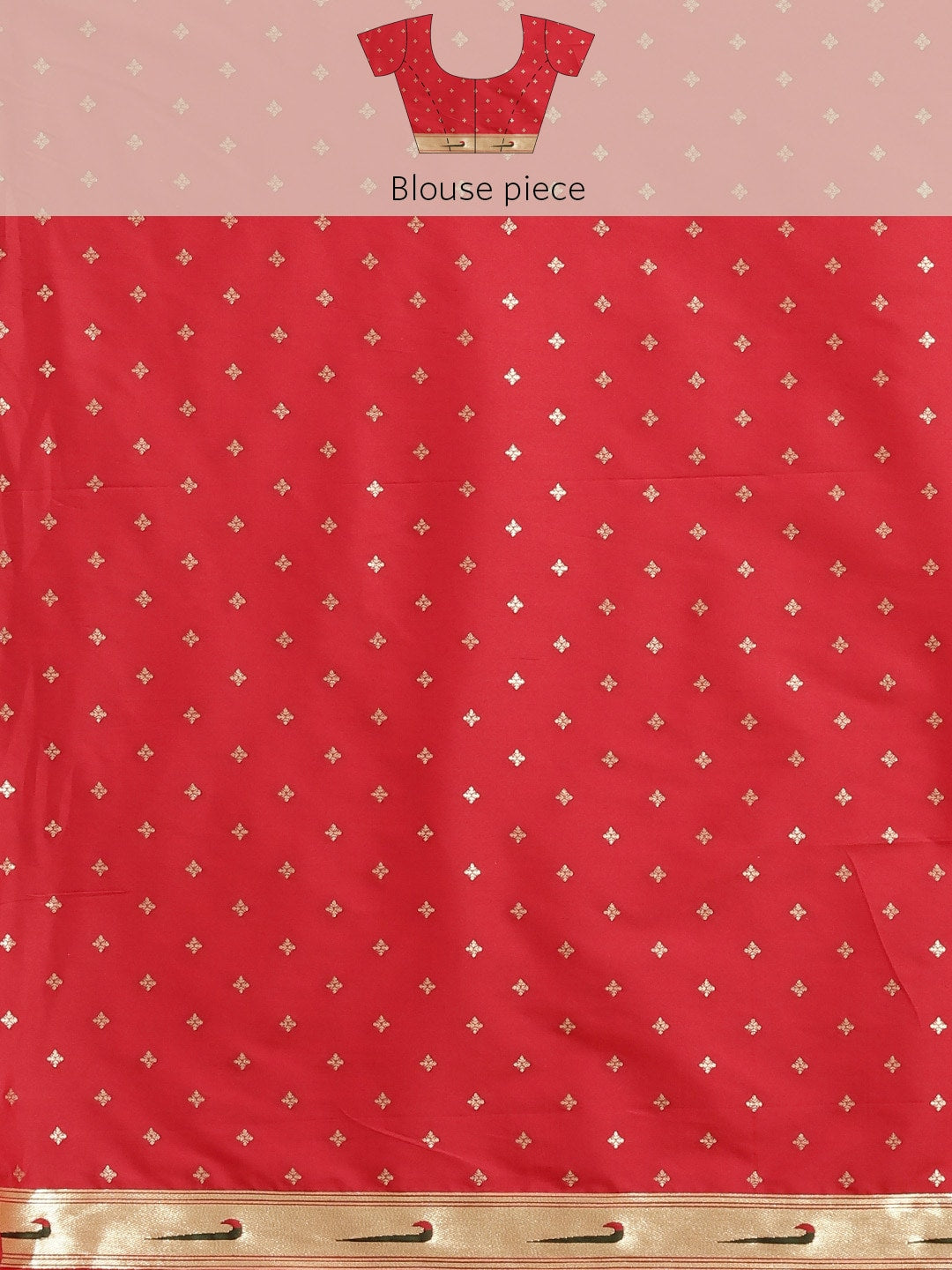 Neerus Red Color Banaras Fabric Saree